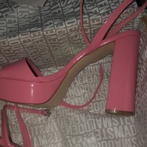 Steve Madden | Shoes | Steve Madden Lessa Pink Patent Platform Heel |  Poshmark